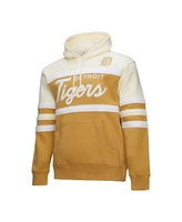 Mitchell & Ness Men's Tan/Cream Detroit Tigers Head Coach Pullover Hoodie