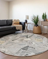 Addison Chantille Machine Washable ACN1580 8'x8' Round Area Rug