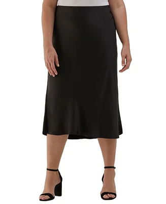 Ella Rafaella Plus Shine Midi Bias Skirt