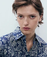 Mango Women's Printed Cotton Shirt
