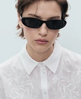 Mango Women's Oversized Embroidered Shirt