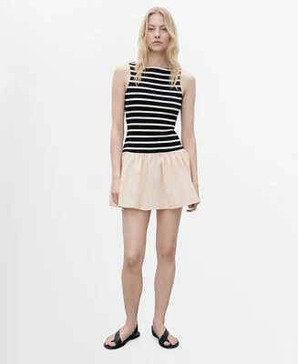 Mango Women's Combined Design Short Dress