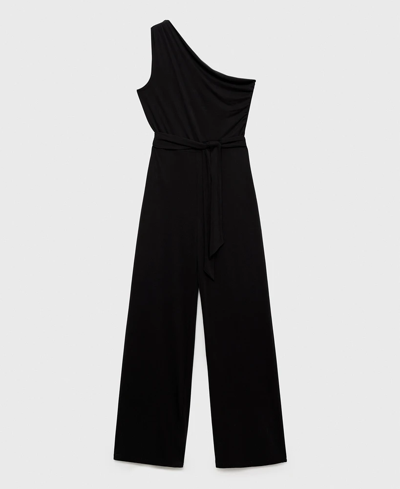 Mango Women's Asymmetric Belt Jumpsuit