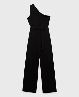 Mango Women's Asymmetric Belt Jumpsuit