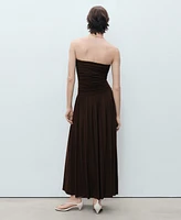 Mango Women's Combined Strapless Dress