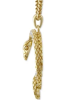 Men's Diamond Coiled Snake 22" Pendant Necklace (1/2 ct. t.w.) in Gold-Plated Sterling Silver