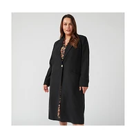 Estelle Long Line Black Full-Length Coat