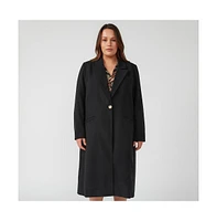Estelle Long Line Black Full-Length Coat