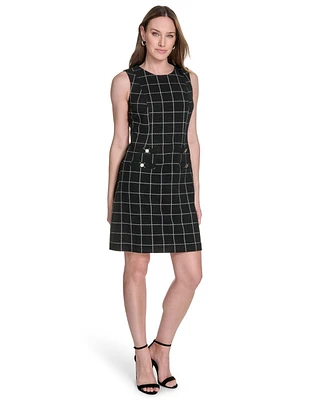 Tommy Hilfiger Women's Windowpane Sheath Dress