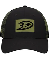 Fanatics Men's Black Anaheim Ducks Authentic Pro Military Appreciation Adjustable Hat