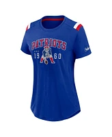 Nike Women's Heather Royal New England Patriots Historic Slub Fashion T-Shirt