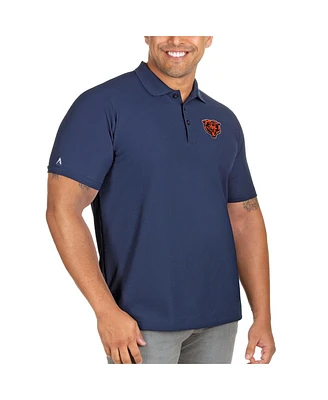 Antigua Men's Navy Chicago Bears Big Tall Bear Head Legacy Pique Polo Shirt