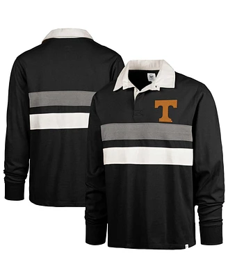 '47 Brand Men's Black Tennessee Volunteers Clubhouse Knox Thames Rugby Long Sleeve Polo Shirt