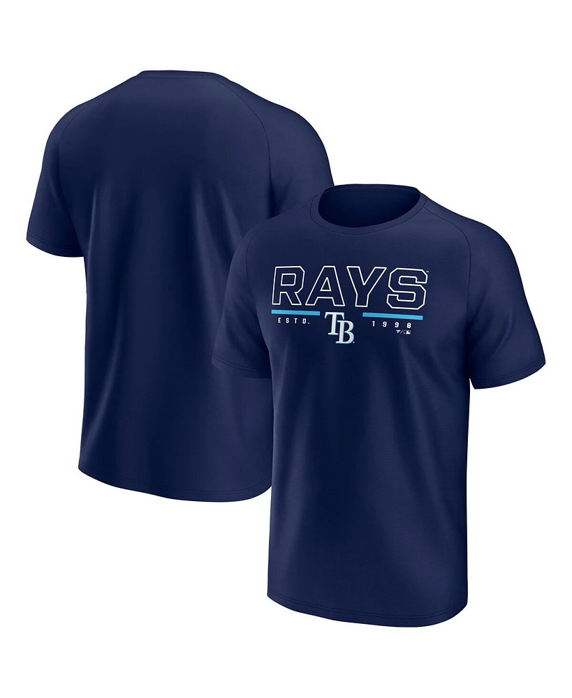 Fanatics Men's Navy Tampa Bay Rays Raglan T-Shirt
