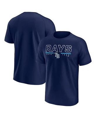 Fanatics Men's Navy Tampa Bay Rays Raglan T-Shirt