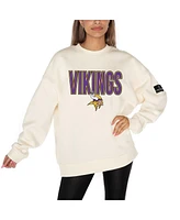 Gameday Couture Women's Cream Minnesota Vikings Premium Fleece Drop Shoulder Pullover Sweatshirt
