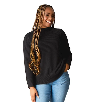 Luxlined Women's Merino Wool Mock Neck
