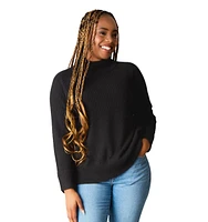 Luxlined Women's Merino Wool Mock Neck