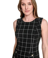 Tommy Hilfiger Petite Windowpane Sheath Dress