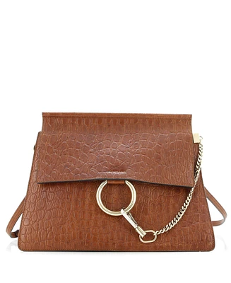 Pre-Owned Chloe Medium Faye Shoulder Bag Leather