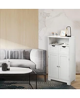 Bathroom Wooden Side Cabinet with 2 Drawers and 2 Doors