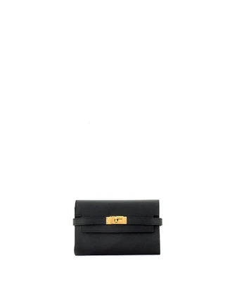 Pre-Owned Hermes Medium Kelly Trifold Wallet Epsom