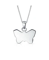 Bling Jewelry 3D Origami Butterfly Garden Insect Pendant Necklace Sterling Silver