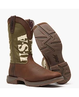 Durango Men's Rebel by Army Green Usa Print Western Boot