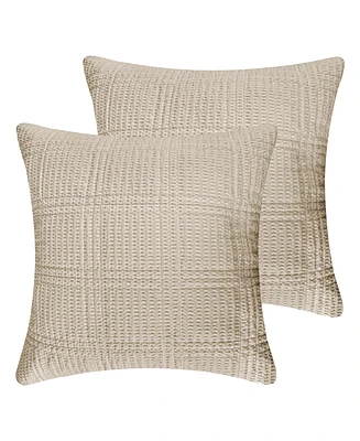 Levtex Cloud Waffle Quilted 2-Pc. Sham Set, European