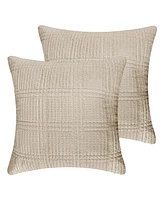Levtex Cloud Waffle Quilted 2-Pc. Sham Set, European
