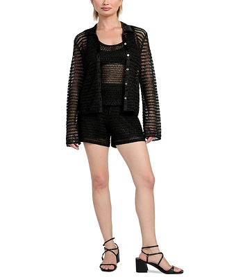 Guess Women's Bella Embellished Knit Shorts