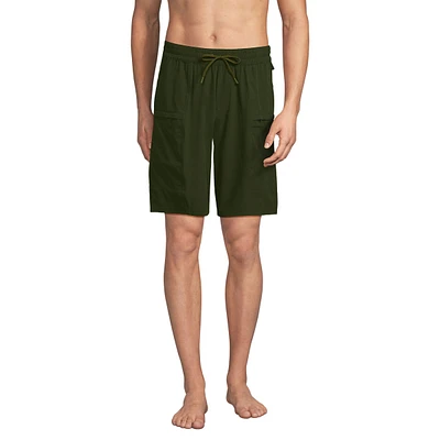 Lands' End Men's 9 Inch Packable Cargo Swim Shorts