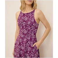 Pact Women's Organic Cotton Fit & Flare Twist Back Dress