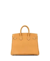 Pre-Owned Hermes Birkin 25 Handbag Brown Maurice with Gold Hardware
