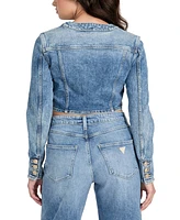 Guess Women's Gemma Cropped Denim Jacket