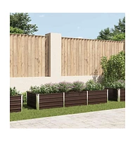 Garden Raised Bed Brown 94.5"x31.5"x17.7" Galvanized Steel