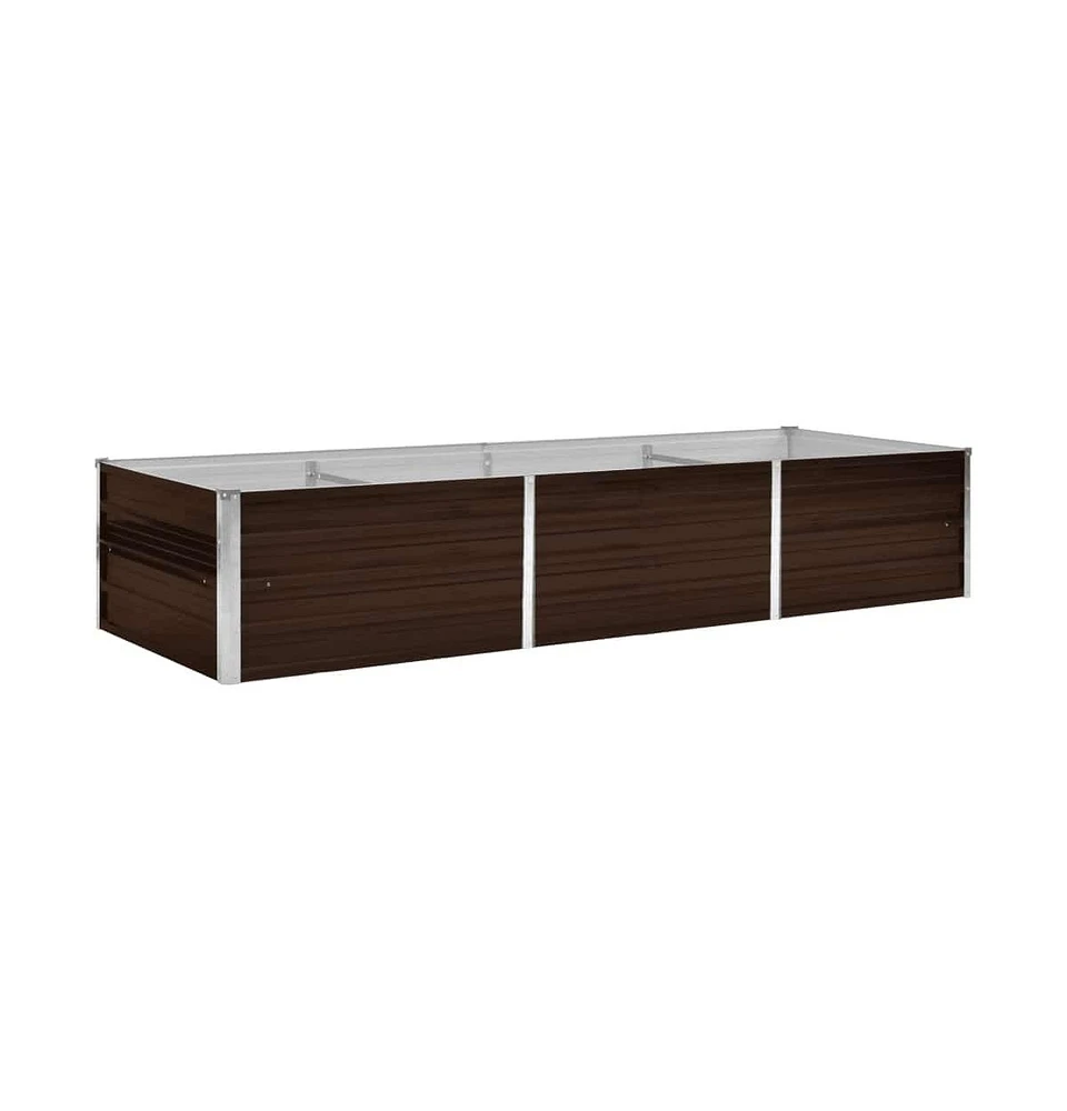 Garden Raised Bed Brown 94.5"x31.5"x17.7" Galvanized Steel