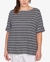 Ruby Rd. Plus Variegated Stripe Knit Top