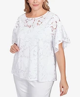 Ruby Rd. Plus Tropical Burnout Top