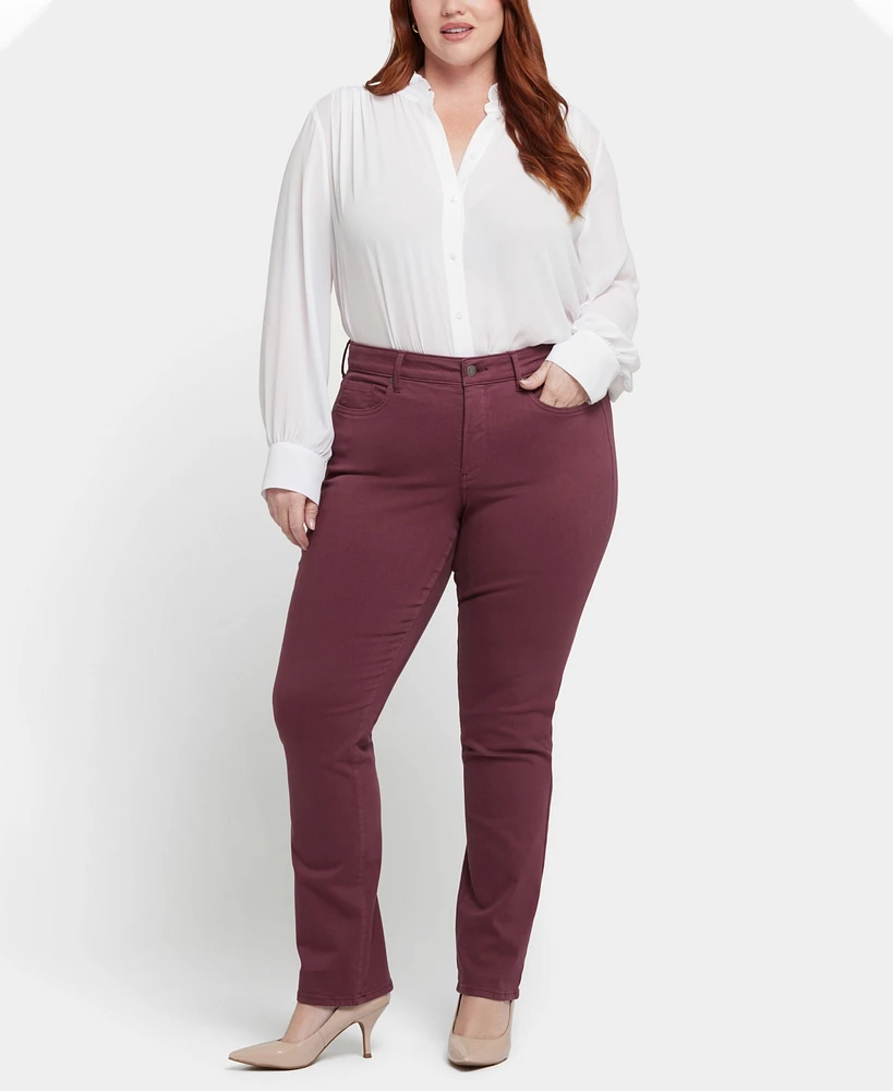 Nydj Plus Marilyn Straight Pull On Jeans