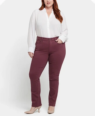 Nydj Plus Marilyn Straight Pull On Jeans