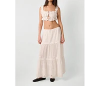 WeWoreWhat Women's Midi Pull On Skirt