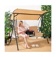 Porch Swing Hammock Chair with Adjustable Canopy
