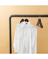 MegaChef 20 Piece Acacia Wood Swivel Hook Hanger Set Light Brown