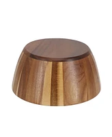 MegaChef 2 Piece 8.5 Inch Acacia Wood Salad Bowl Set