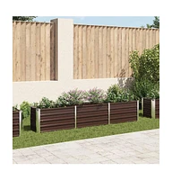 Garden Raised Bed Galvanized Steel 94.5"x15.7"x17.7