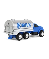 Ertl 1/64 Collect N Play Blue Tandem Milk Tank Truck