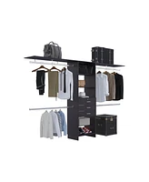 Salina Closet System, 3 Drawers, 5 Shelves, White