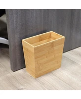 MegaChef 10.5 x 5.75 Inch Rectangle Bamboo Waste Basket