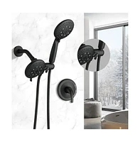 Rainsken Classic High Pressure Single Handle 6-Spray Patterns Rain shower Head with Handheld Shower